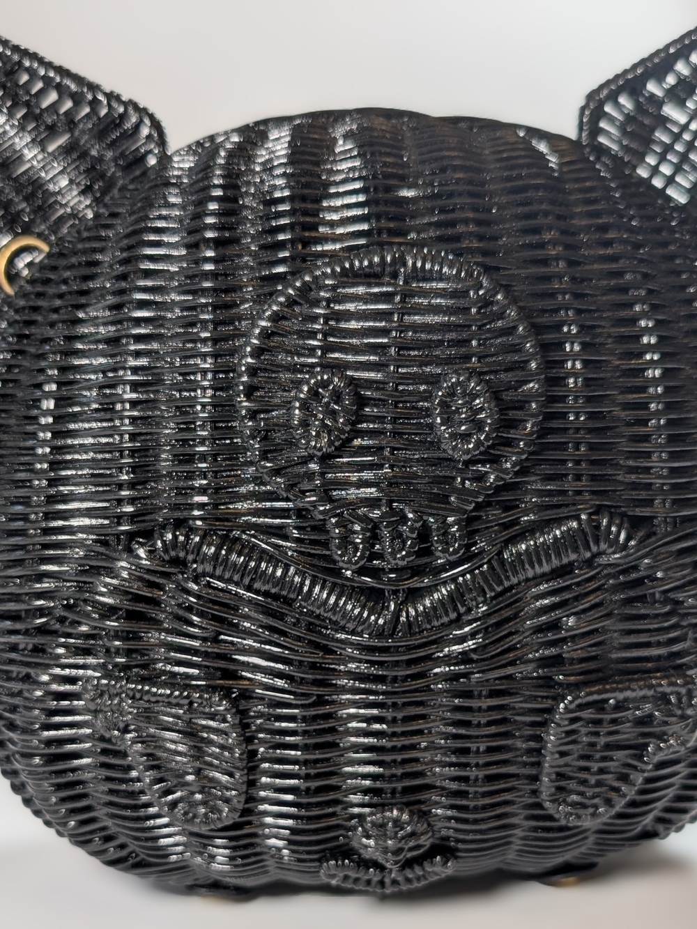 ACCOMMODE x Sanrio Kuromi Rattan Bag Black NWT w/ Kuromi Padlock Keychain - Picture 4 of 14